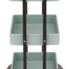 Handcart Rolling Cart 3 Layers Storage with Wheels for Mini House Kitchen