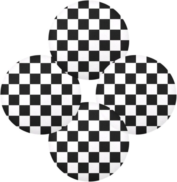 Round Placemats Set of 6 Washable Table Mats Non-Slip Heat Resistant Place