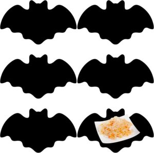 Leather Halloween Bat Placemats Set of 6 Happy Halloween Black Gothic Place