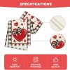 Buffalo Plaid Red Heart Bow Tie Valentine's Day Table Runner Seasonal Kitchen