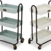 Handcart Rolling Cart 3 Layers Storage with Wheels for Mini House Kitchen