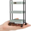 Handcart Rolling Cart 3 Layers Storage with Wheels for Mini House Kitchen
