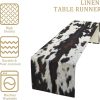Print Table Runner Cotton Linen Rustic Cottage Country Farm Animal Fur Skin