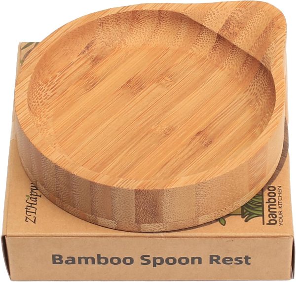 for Stove Top Bamboo Wood Holder for Kitchen Counter Perfect Larger Utensil