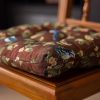 Floral Print Cushions with Ties U-Shaped Soft Comfortable Pads Non Slip Seat