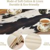 Print Table Runner Cotton Linen Rustic Cottage Country Farm Animal Fur Skin