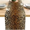 Table Runner Brown Cheetah Decor Runners Western Kitchen Table Decorations Farmhouse Country