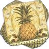 4" Golden Pineapple Coaster Collection Set of 6 – Cork-Backed Boards with