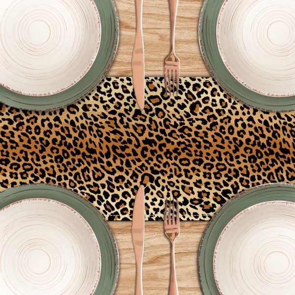 Table Runner Brown Cheetah Decor Runners Western Kitchen Table Decorations Farmhouse Country