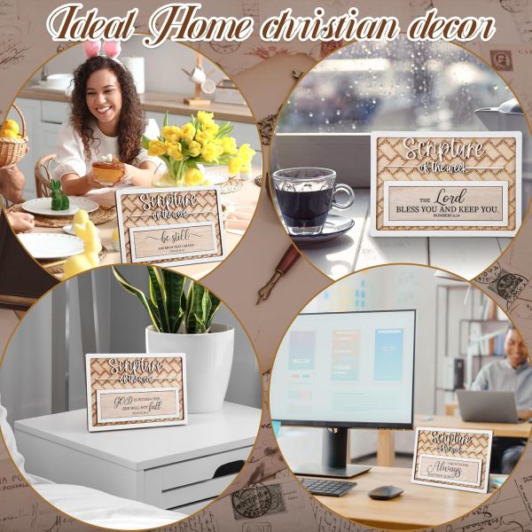 Decor Wooden Scripture of the Week with 7 Interchangeable Bible Verse Plates