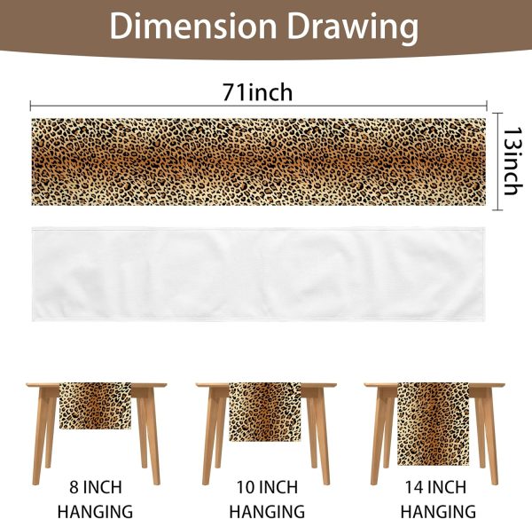 Table Runner Brown Cheetah Decor Runners Western Kitchen Table Decorations Farmhouse Country